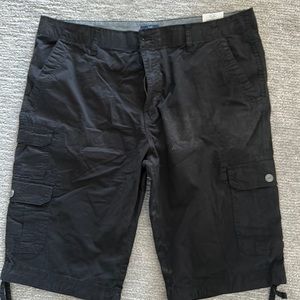 Black cargo shorts